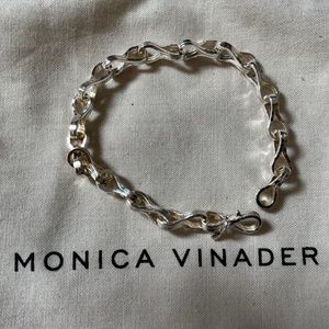 Infinity Link Adjustable Bracelet Sterling Silver, size medium- large